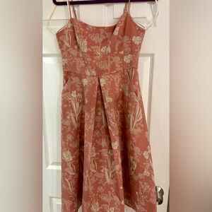 🌸 BCBGeneration Pink Floral Midi Dress (Size 6) 🌸